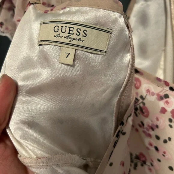 Guess Floral Spaghetti Strap Maxi  Fairycore Cottagecore Wedding Dress Size 7 - Picture 3 of 3